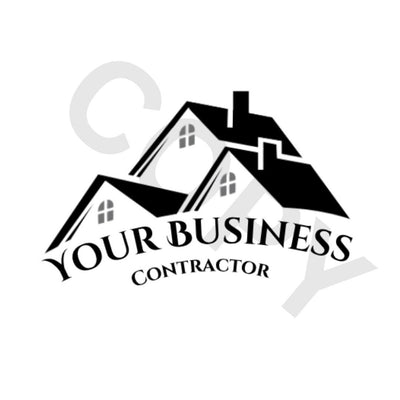 Fully Editable Contractor Logo | House Silhouette | Modern Logo Design | Canva | Small Business | Custom | DIY Template | For Any Business
