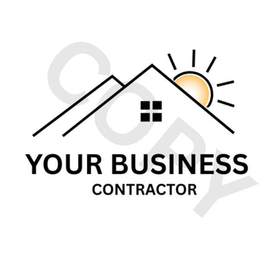 Fully Editable Logo | House and Sun | Modern Design | Canva | Small Business | Custom | Contractor | Construction | Roofing | Template DIY